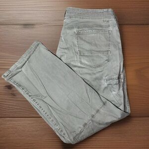 KUHL Pants Mens 40x32 SLACKR Gray Outdoor Cargo Stretch Articulated Knees Fit